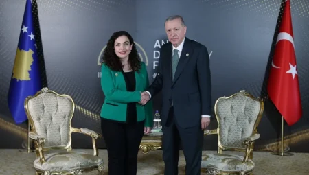 Erdoğan ile Kosova Cumhurbaşkanı Osmani-Sadriu Antalya’da bir araya geldi